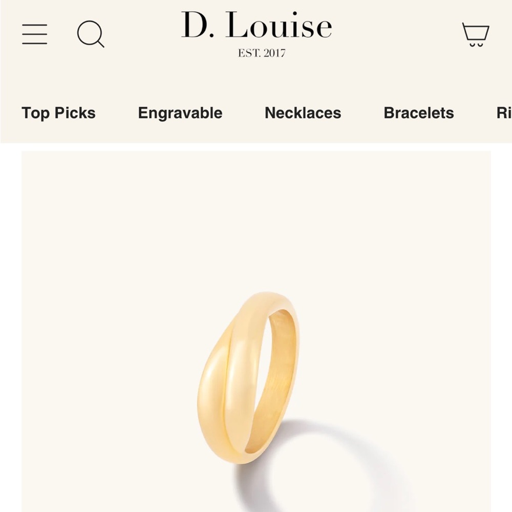 D. Louise Dome Twist Ring